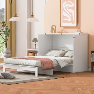 Whisen Modern Design Murphy Bed, Folded into a Cabinet with Large Drawers - 1 of 4