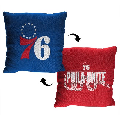 14"x14" Blue and Red NBA Philadelphia 76ers Jacquard Pillow Set