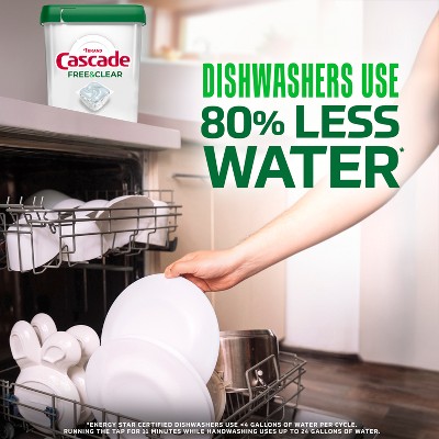 Cascade ActionPacs Free & Clear Dishwater Detergents - Unscented - 47ct
