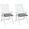 vidaXL Chair Cushion Set of 2 Grey - 4 of 4