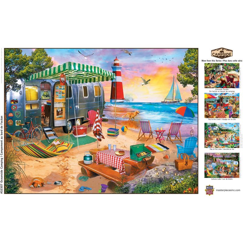 MasterPieces 300 Piece EZ Grip Jigsaw Puzzle - Oceanside Camping - 18"x24", 5 of 8