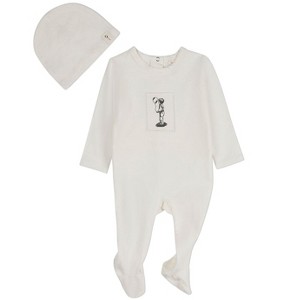 MiniMoi 2 Piece Baby Boys "The Little Boy And His Balloon" Cotton Rich Footie Set - 1 of 4