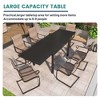 Mondawe 7-Piece Dining Set For Aluminum Telescopic Table with 6 Spring Chairs - 4 of 4