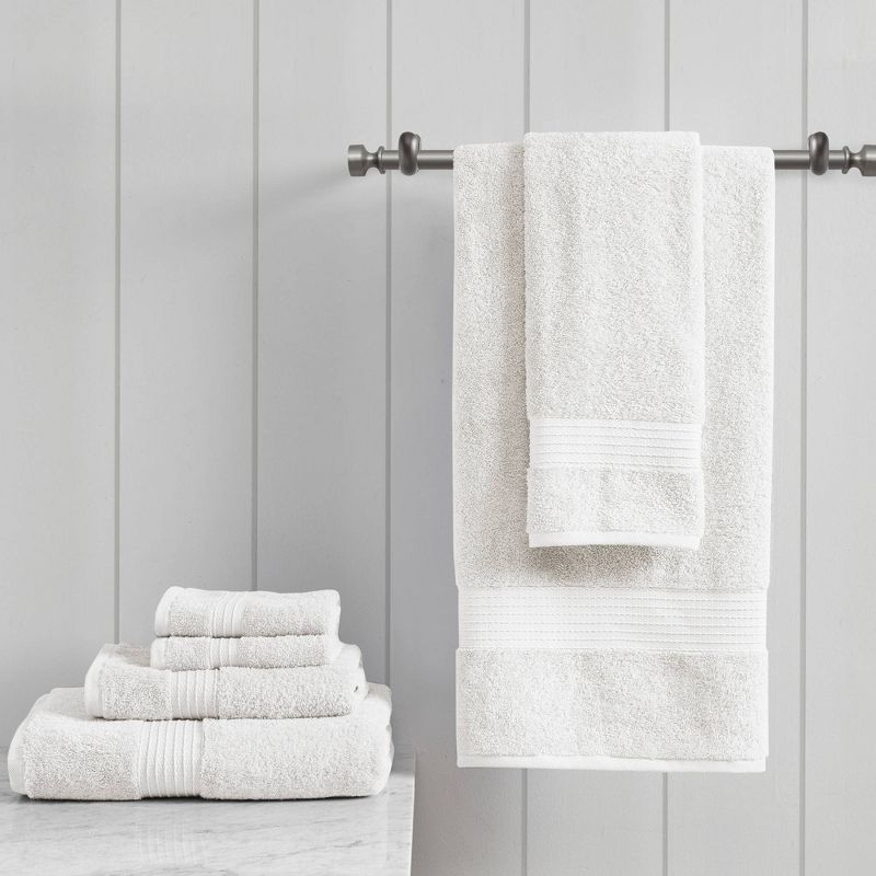 100% Organic Cotton 6pc Absorbent Ultra Soft Bath Towel Set, 4 of 11