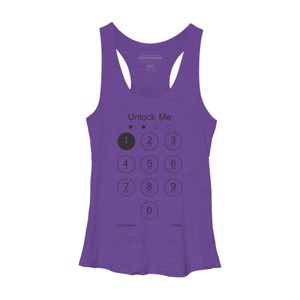 Women's Design By Humans Unlock Me By clingcling Racerback Tank Top - 1 of 3