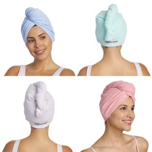 Turbie Twist Microfiber Hair Towel Wrap - for Women, Men & Kids - Travel & Bathroom Essential - Quick Dry Hair Turban for Curly, Long & Thick Hair - 1 of 4