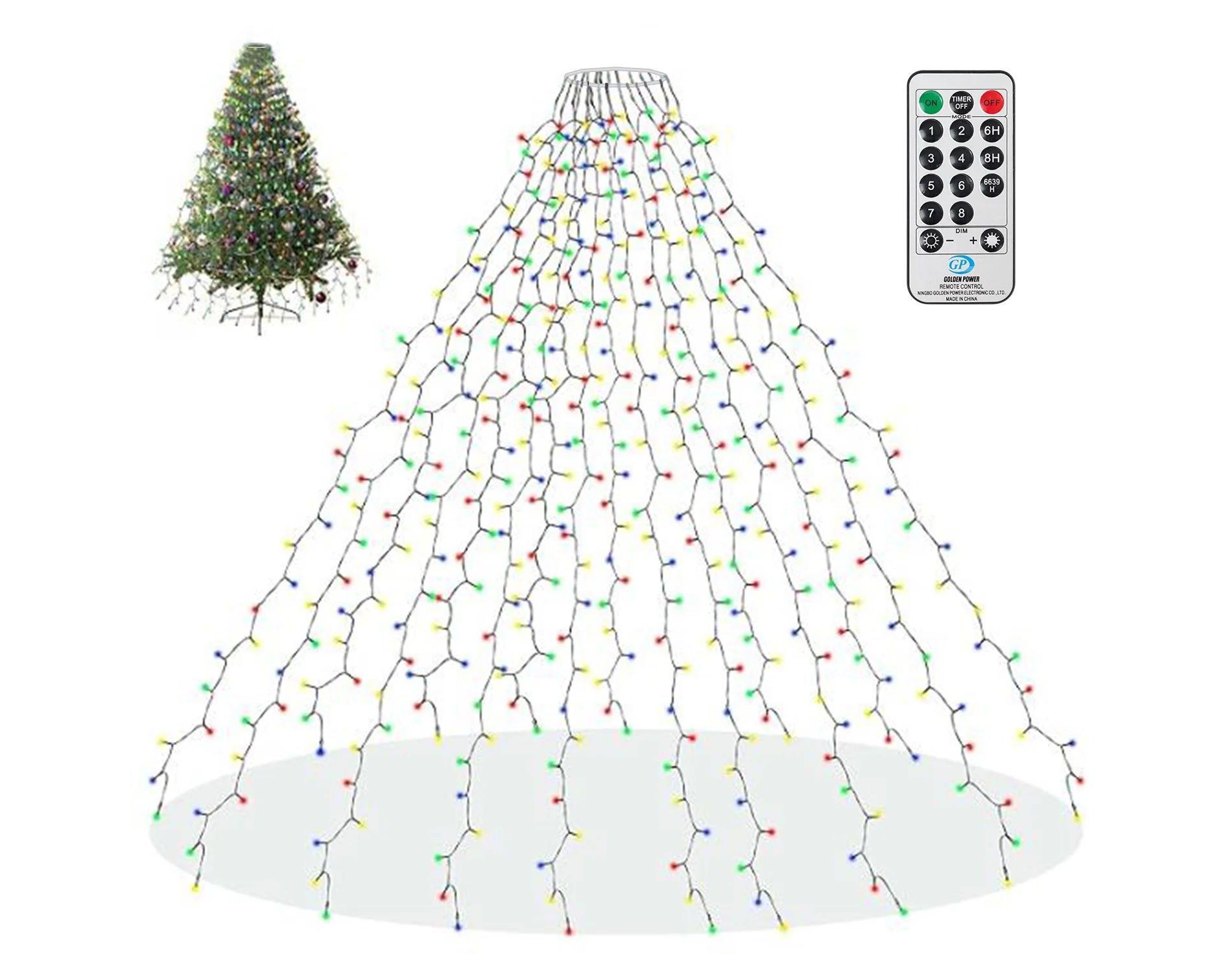 Swtroom 6.6 FT x 16 Christmas Tree Lights,400 Multi color LED Christmas Lights with 8 Lighting Modes With Remote Control for Christmas Decorations