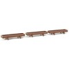 1/64 Pack of 3 Dark Wood Feed Bunks, 3D Printed Farm Model RW-29 - 3 of 4