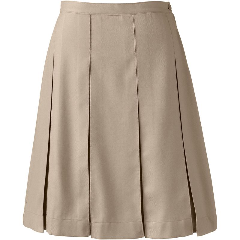 Lands' End Lands' End School Uniform Women's Solid Box Pleat Skirt Top of Knee, 1 of 6