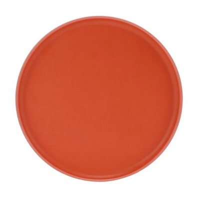 LunaLulinlk Bamboo Melamine Dinner Plate, Orange