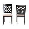 Baxton Studio Abigail Modern Fabric Wood Dining Chair Set - 3 of 4