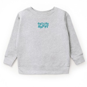 The Juniper Shop Embroidered Choose Happy Smiley Face Youth Sweatshirt - 1 of 2