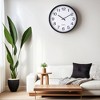 REGALWOVEN Plastic Battery Powered Silent Big Number Wall Clock  14 x 14 x 1.8 Inches - 3 of 4