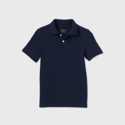 Boys' Short Sleeve Stain Release Uniform Polo Shirt - Cat & Jack™ Navy