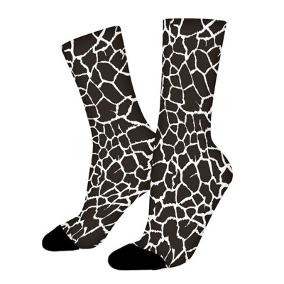 Animal Fur Women Printed Crew Socks Funny Funky Socks Soft Polyester Novelty Gifts for Artists Men
