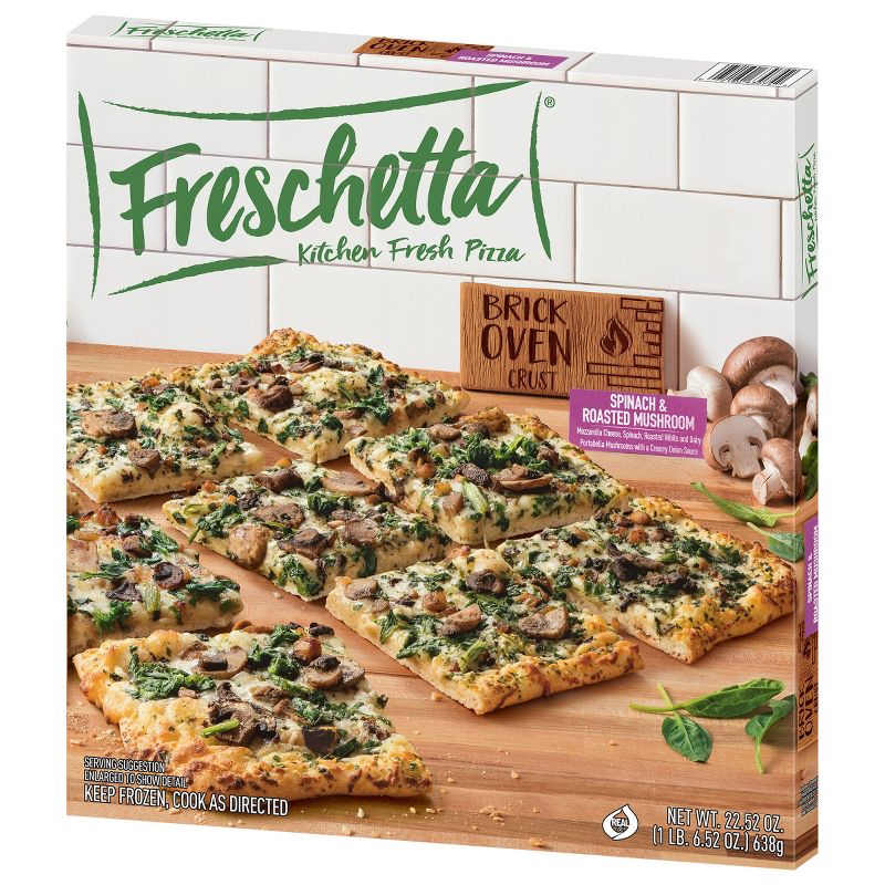 Freschetta Brick Oven Crust Spinach &#38; Roasted Mushroom Frozen Pizza - 22.52oz, 3 of 9