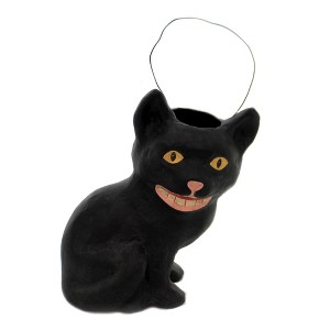Cody Foster 10.75 In Mischievous Cat Candy Bucket Halloween Decorative Bucket , Lightweight Halloween Decor Retro Spooky (1PC) - 1 of 3