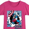 Girls' - Marvel - Captain America Panels Fitted Short Sleeve Graphic T-Shirt - 2 of 4