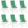 vidaXL Highback Chair Cushion Set of 6 Anthracite Fabric (100% polyester) - 4 of 4