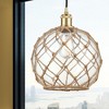 Farmhouse Rope - 1 Light Cord Hung Mini Pendant In Industrial Style-13 Inches Tall and 10 Inches Wide - 3 of 3