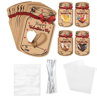 Valentine Day Bottle Shape Greeting Card Holiday Gift Exchange Card Kids Party Favor Message Card, Spec: 24pcs /Set