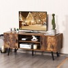 Costway Industrial TV Stand Entertainment Center for TV's Up to 55" w/ Storage Cabinets - 3 of 4