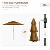PAGED 9FT 3-Tier Patio Umbrella Outdoor Market Umbrella with Push Button Tilt, Crank and 8 Ribs for Garden, Poolside, Base Not Included - 3 of 4