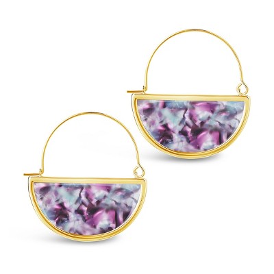 SHINE by Sterling Forever Resin Half Moon Dangle Earrings