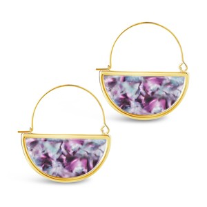 SHINE by Sterling Forever Resin Half Moon Dangle Earrings - 1 of 3