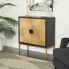 Olivia & May Contemporary Wood Cabinet Bronze: Chic Storage, No Assembly, Indoor Use, Metal Handles - 3 of 4