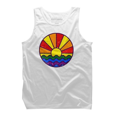Design By Humans Summer LGBTQIA+ Pride Sunset Ocean By krobilad Tank Top