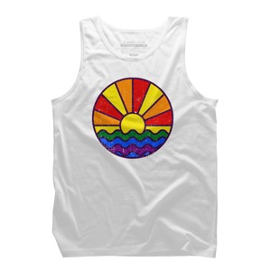 Design By Humans Summer LGBTQIA+ Pride Sunset Ocean By krobilad Tank Top - 1 of 2
