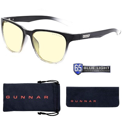 GUNNAR Gaming and Computer Glasses for Adults - Berkeley, Onyx Fade Frame, Blocks 35-65% Blue Light