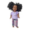 Colorful Stretch Pants & Lavender Blouse Outfit for 18 Inch Girl Dolls - 2 of 4
