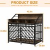 43 Inch Dog Crate Furniture for Small and Medium Dogs, Wood Dog Crate with Divider, Decorative Dog Kennel with Storage, Indoor Pet Cage House - 3 of 4