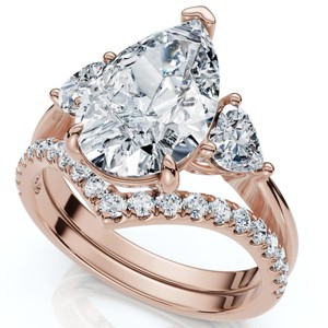 Pompeii3 Certified 3.60Ct  Diamond Engagement Wedding Ring Set 14k Gold or Pt Lab Created - 1 of 4