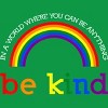 Adult Design By Humans Can Be Anything, Be Kind Pride By JeilJersey T-Shirt - 2 of 2