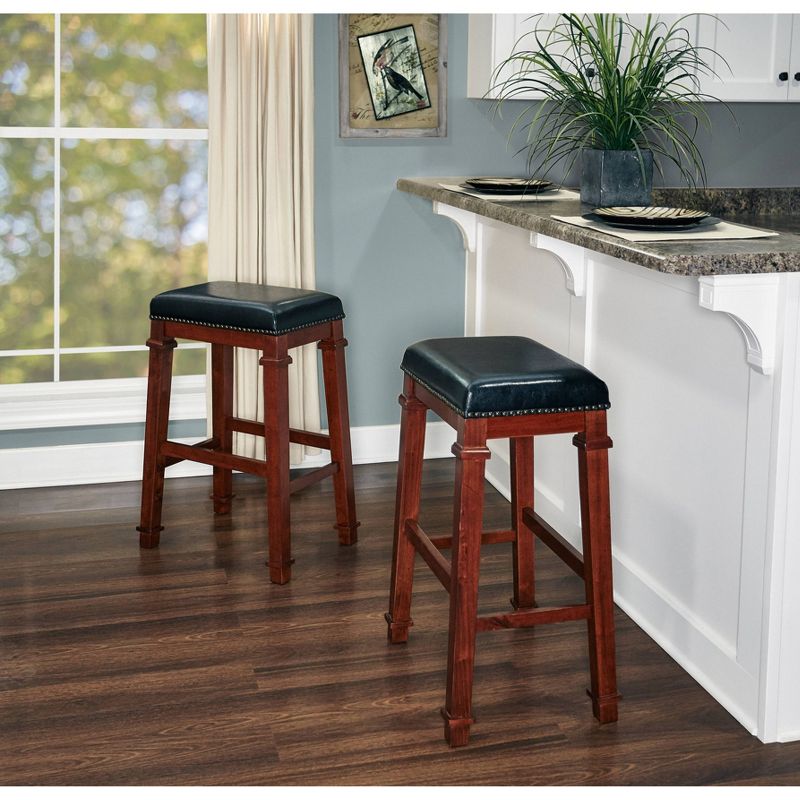 Kennedy Backless Barstool Wood - Linon, 5 of 11