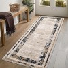 Washable Living Room Rug with Distressed Modern Border, Non-Slip, Soft Decorative Accent Carpet, Contemporary Minimalist Design for Bedroom Floor. - 2 of 4