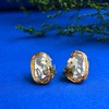 SOHI Women's White  Butterfly Stud Earrings - 2 of 3