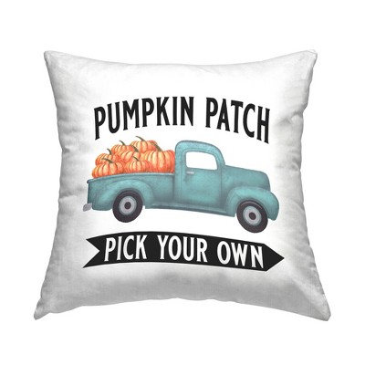 Stupell Industries Blue Pumpkin Patch Truck Rustic Farmhouse