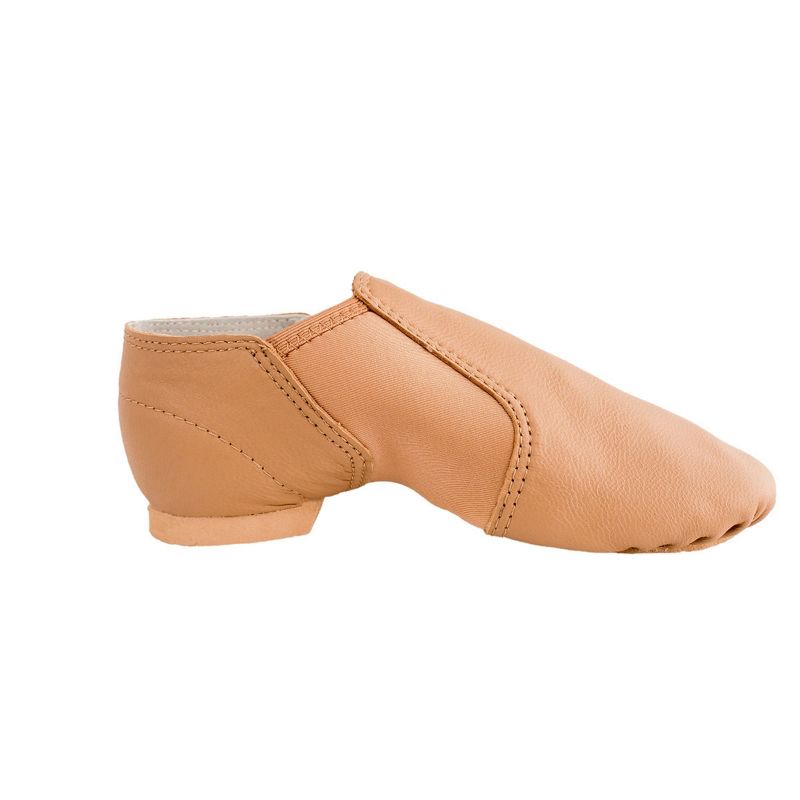 Dance Class Kids Gloria Leather Slip-on Wide Jazz Shoe, 2 of 8
