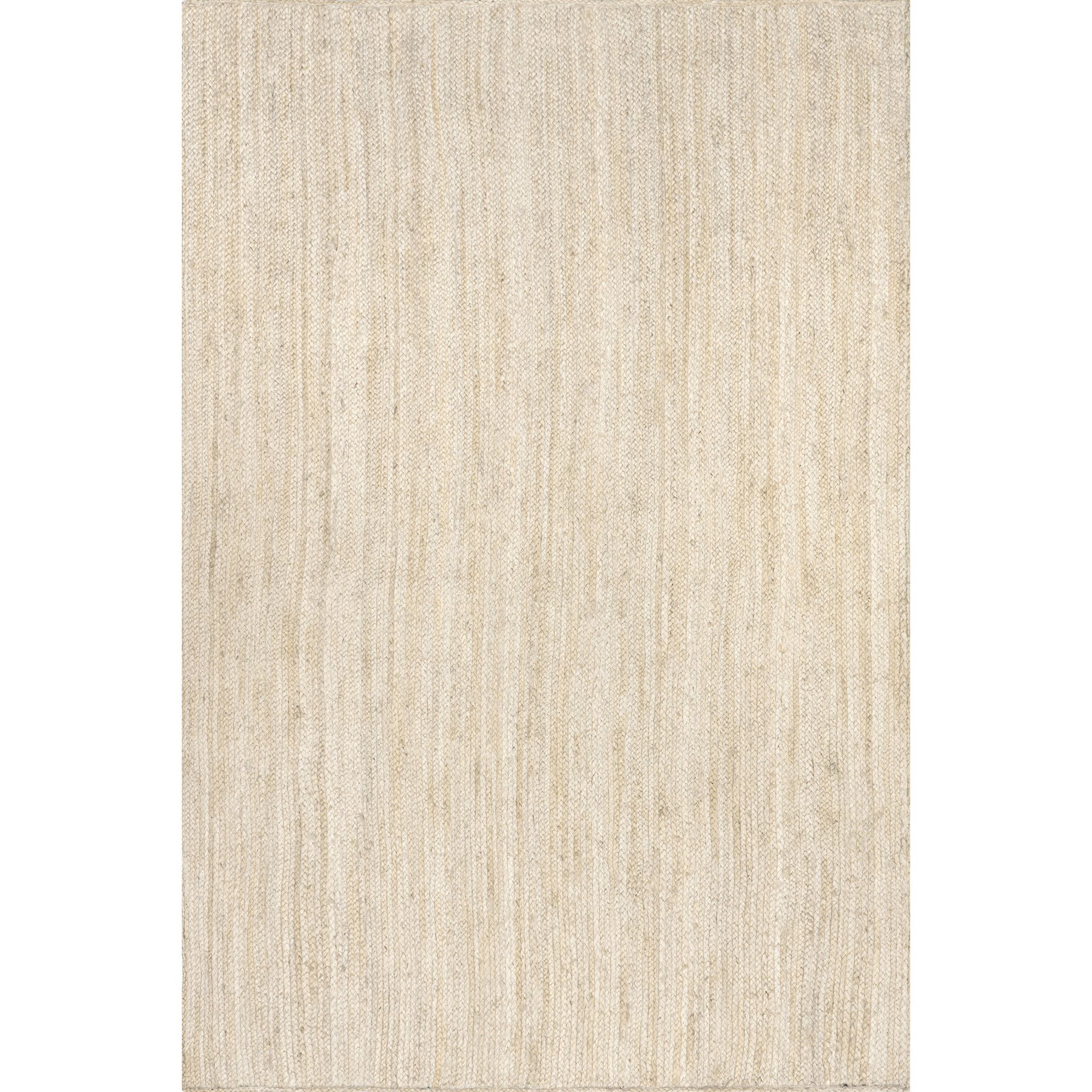 Nuloom Rigo Hand Woven Farmhouse Jute Area Rug, 6' x 9', Off White