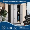 Metal Storage Cabinet with 2 Doors, 72’’ Tall Lockers for Employees Students with Shelves, Metal Storage Steel Locker for Office Gym Warehouse - 4 of 4
