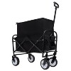 Kumasinova Wagons Carts Foldable,Beach Wagon with 3PCS Plastic Liner Bag,Heavy Duty Utility Wagon Cart for Camping,Shopping,Sports,Garden,225lbs - 2 of 4
