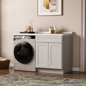 Kitchen Base Cabinet, Unassembled Cabinet with Adjustable Shelf without Top - 1 of 4
