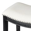 Maven Lane Adrien Backless Saddle Bar Stool with Fabric Upholstery 31" - 4 of 4