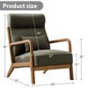 Bestier Mid-Century Accent Chair with Wood Frame, Upholstered Living Room Chair with Pillow & Waist Cushion, Reading Armchair for Bedroom Sunroom - 2 of 4