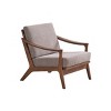 31" Lide Accent Chair Light Brown Fabric/Brown Finish - Acme Furniture: Cotton Upholstery, Wood Frame, No Assembly Required - 2 of 4