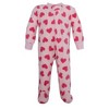 Hudson Baby Infant Girls Fleece Sleep and Play, Blue Butterfly Floral - 4 of 4